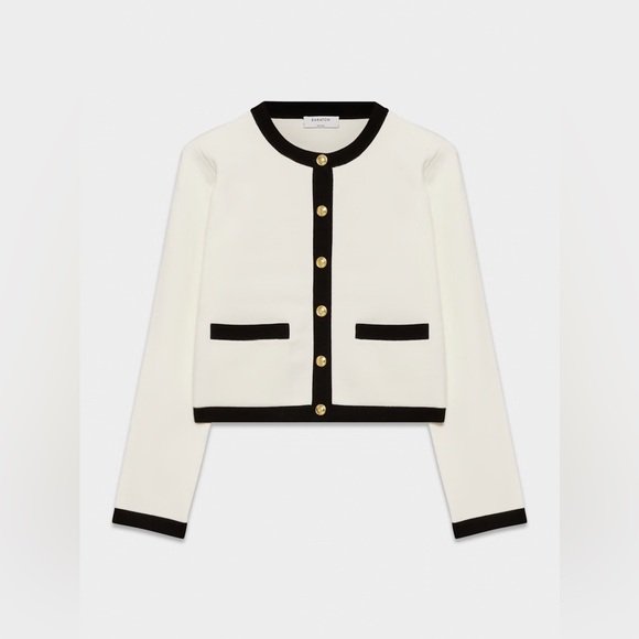 Aritzia Babaton Approach Cardigan in Light Birch/Black Size Small - Picture 7 of 13